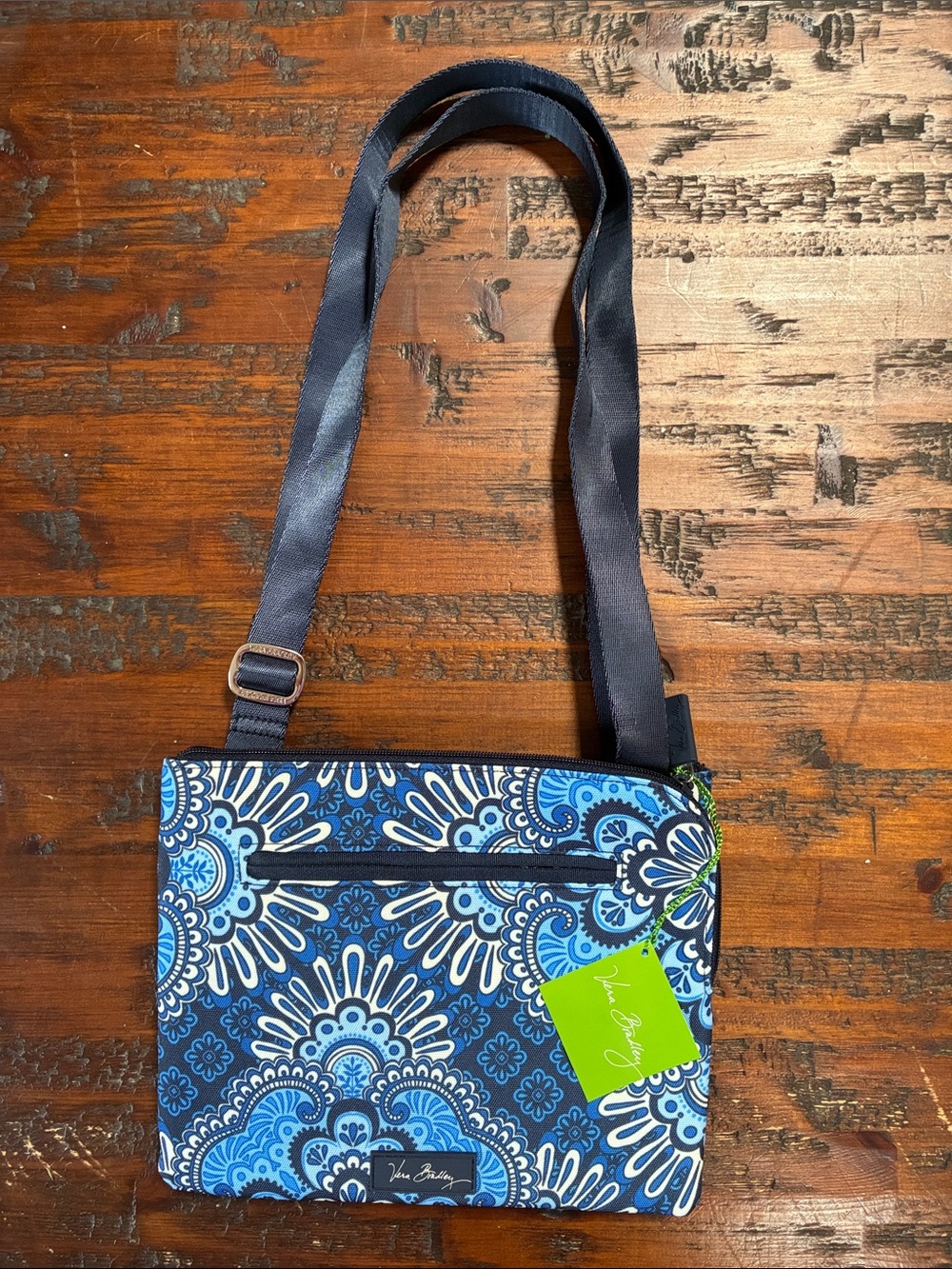 Vera Bradley RFID Lighten Up Zip Crossbody Cascade Tapestry